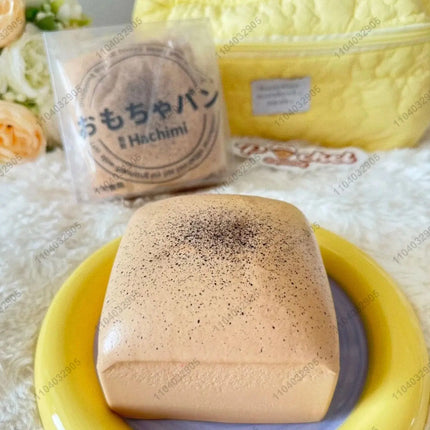 Mousse Cake Squishy Toy Slow Rising Brown Sugar Mousse Square Cake Slow Rebound Squeeze Toy Anti Stress Release Hand Relax Gift
