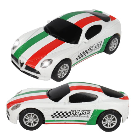 2pcs Slot Car 1/64 Scale Electric Racing High Speed Track Cars 1:64 with Lights Compatible Carrera Go Scalextric Toy
