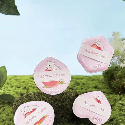 GECOMO 8 PCS Peach Powder puff Series Super Soft Wet And Dry Dual-use Skin-friendly Makeup Sponge