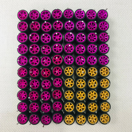 11mm wheels for 1/64 Scale Alloy Car Models 1/64 wheels with Tires + Axles for Hot Wheel/Matchbox/Domeka/Tomy 1:64
