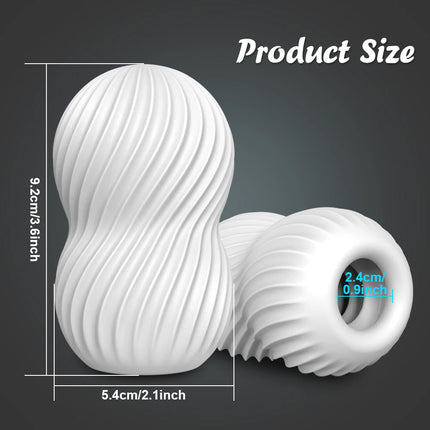 Soft Silicone Manual Male Masturbator Open-Ended Pocket Pussy Blowjob Glans Trainer Ejaculation Delay Simulation Sex Toy for Men