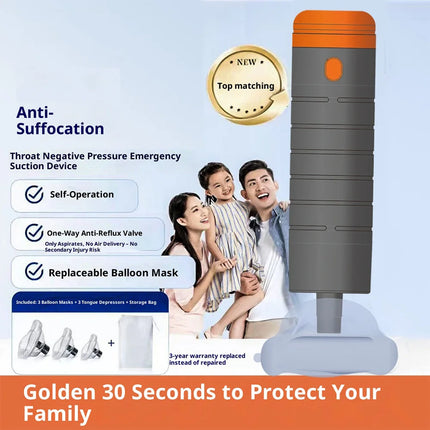 Anti Choking Automatic Device Saving Suction Emergency Choking Rescue Anti Asphyxia Mask First Aid Kit Adults Children Heimlich