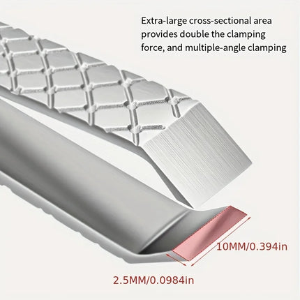 10mm Wide-Opening Stainless Steel Hair Remover and Epilator - Ergonomic Handle Precision Large Opening for Men and Women