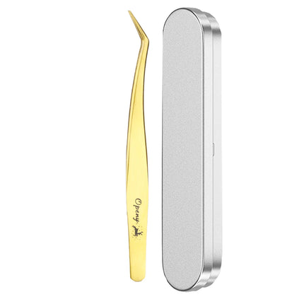 Christmas Eyelash Extension Tweezers-Precision Tweezers for 2D-6D Volume & Individual False Lashes Extensions-Golden Tweezers
