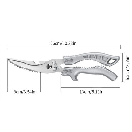High Quality Multifunctional Kitchen Scissors Chicken Bone Scissors Fish Scale Scraper Bottle Opener Walnut Clip Kitchen Knife