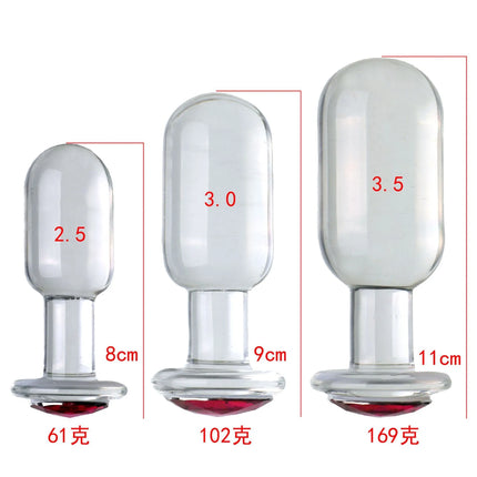 Vaginal Stimulation female Butt Plug Big Glass Anal Plug Dildo Bead G-Spot Adult Sex Toys for Women Men Masturbator butt plugs