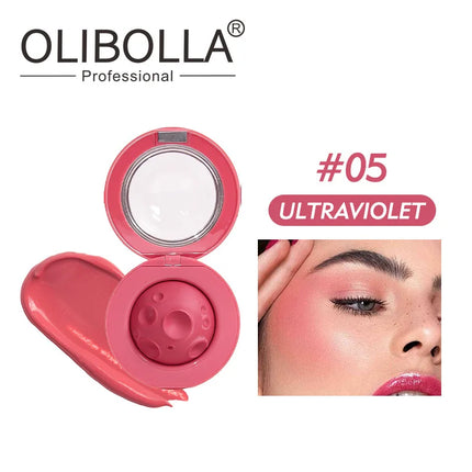 Moon modeling 2 in 1 Lip Mud Mist Lipstick Moisturizing Velvet Matte Mousse Solid Lip Gloss Cheek Blush Cream Tint Lips Makeup