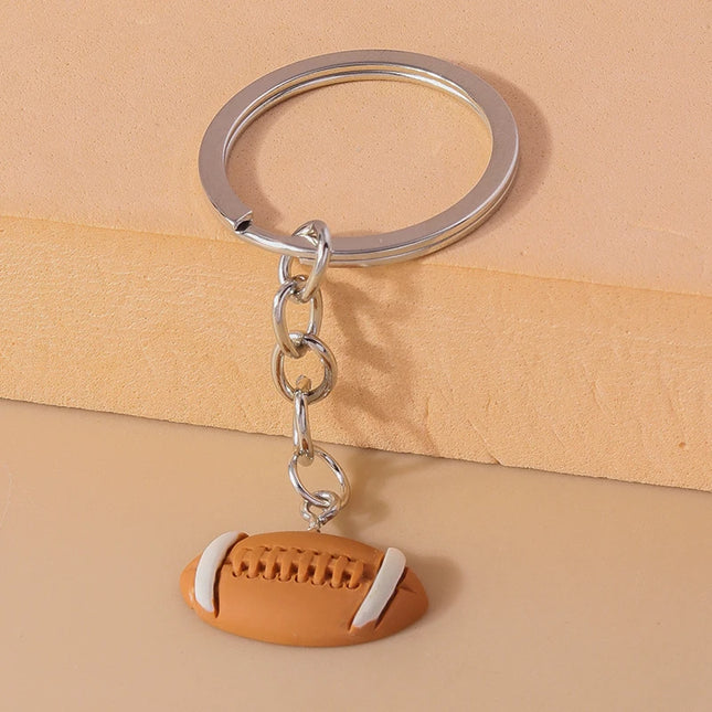 Fashion Mini 3D Soccer Football Keychain Sport Ball Key Ring for Men Women Car Key Holder Handbag Pendant  Jewelry Gift