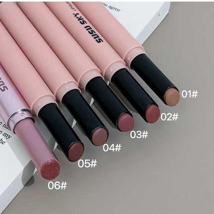 Rouge à Lèvres Violet Gris Fumé Fini Velours Mat Application Douce Mousse à Lèvres Teinte Lèvres Imperméable Brillante Effet Miroir Maquillage Non Décolorant