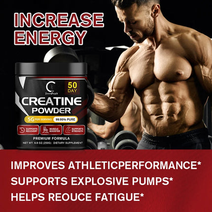 Creatine Monohydrate for Women and Men for Improve Performance and Strength, Support Muscle Growth and Workout Recovery