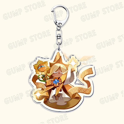 Cute Game Cookies Keychains for Accessories Shadow Milk Pure Vanilla Pomegranate Mystic Flour Burning Spice Keyrings Gamer Gifts