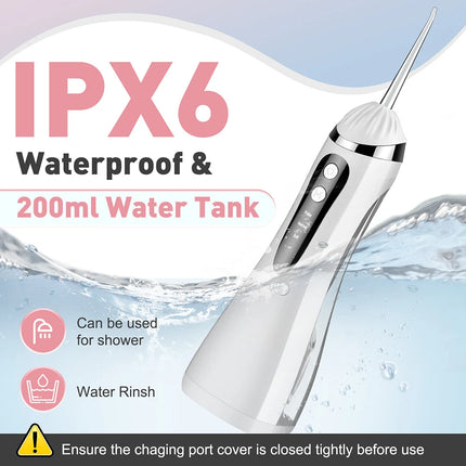 Water Flosser Cordless Oral Irrigator USB Rechargeable IPX6 Portable Dental Water Jet Teeth Cleaner For Home Travel Braces Care