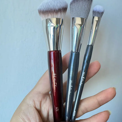 1pc 101 Contoured Foundation Makeup brushes Angled Liquid Base Concealer Make up brushes Red wood handle cosmetic tools 506