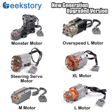 Mould King MOC Technical Power Functions Parts M L XL Servo Motor 8883 8882 88004 compatible with Legoeds Blocks Gift for Kids