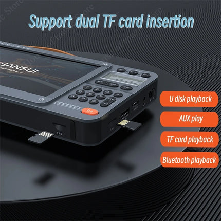 SANSUI F51/F50 Portable FM Radio Video display radio Wireless Bluetooth Speakers Dual TF Card Slot MP4 Music Player Video E-book