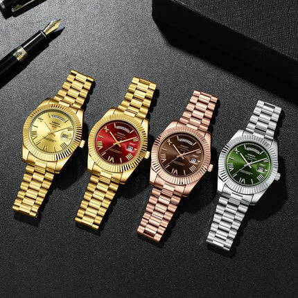 NIBOSI Men's Watches Top Brand Luxury Man Watch For Men Automatic Date Week Waterproof Quartz Wristwatches Luminous Reloj Hombre