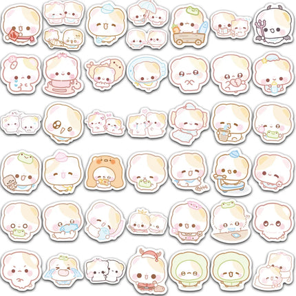 80PCS Cute Animated Cat Graffiti Stickers Notebook Phone Case Diary Bicycle Helmet Water Cup Luggage Decoration Stickers
