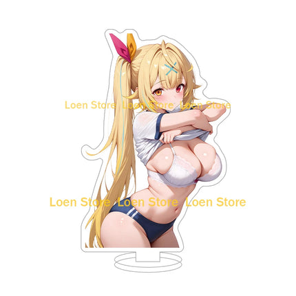 Hot game Anime sexy lingerie bikini girl student big ass big breasts bunny girl Anime Figure Acrylic stand desk ornament gift