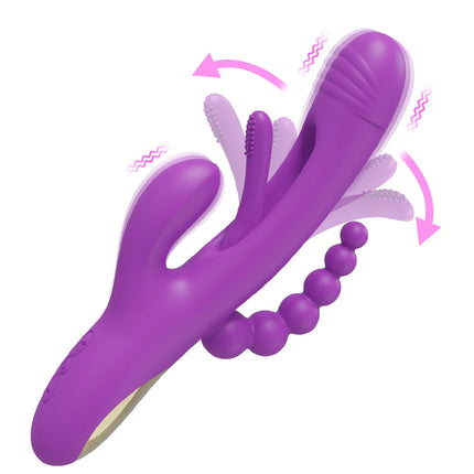 Tapping Flapping Rabbit Vibrator for Women Wiggle Tongue G-Spot Vagina Vibrator Female Masturbator Adult Goods Sex Toy for Women