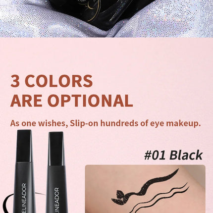 Matte Black Waterproof Liquid Eyeliner Pencil Sweatproof Quick Dry Easy To Wear High Pigment Brown Eye Liner Pen Eye Makeup Tool