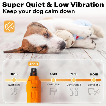 6-Speed Dog Nail Grinder  Enhanced Pet Nail Grinder Super Quiet Rechargeable Electric Dog Nail Trimmer Painless paws grooming