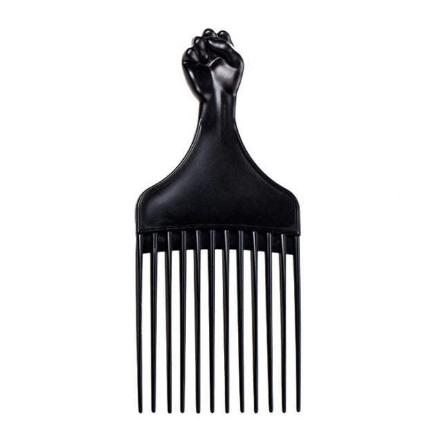 1PC Black Insert Afro Hair Comb Plastic Wide Teeth Pick Hair Fork Comb Salon Professional African Styling Hairdressing Tool Men