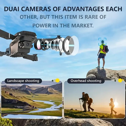 NEW Drone 4K Professinal With  Wide Angle Dual HD Camera,Foldable RC Helicopter WIFI FPV Height Hold Gifts Toys