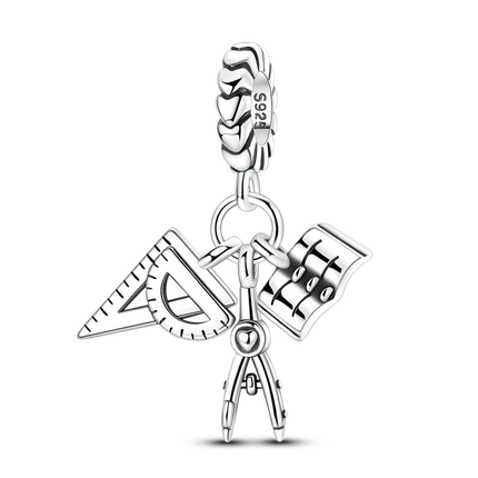 Original 925 Sterling Silver Charms Beads Cute Mushroom Unicorn Love Wings Pearl Charm for Bracelet Pendant Woman Girl Jewelry