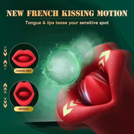 Tongue Licking Sucking G Spot Vibrator Sex Toys For Women Female Masturbation Dildo Vibrator Nipple Clit Vibrations Stimulator
