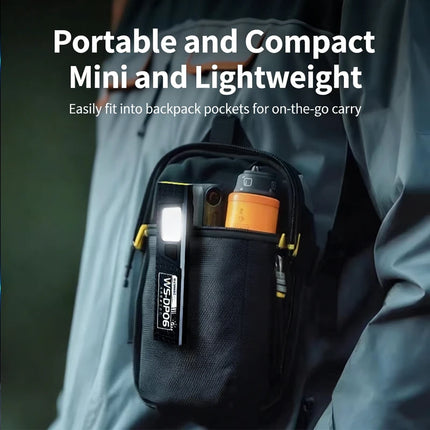 Powerful Mini COB LED Keychain Flashlight USB C Rechargeable Hanging Work Light 550LM Waterproof Camping Walking Pocket Lamp