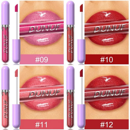 1pc Metallic Liquid Lipstick Long Lasting Glitter Lip Glaze Waterproof Moisturize Brown Lip Tint Shiny Shimmer Lipgloss Makeup