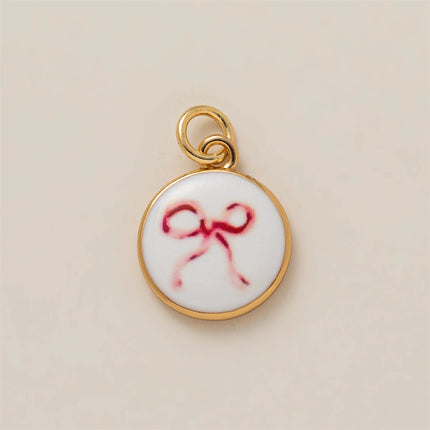 Colorful dopamine pendant with oil droplets, strawberry, crab, heart, shell pattern, color preservation