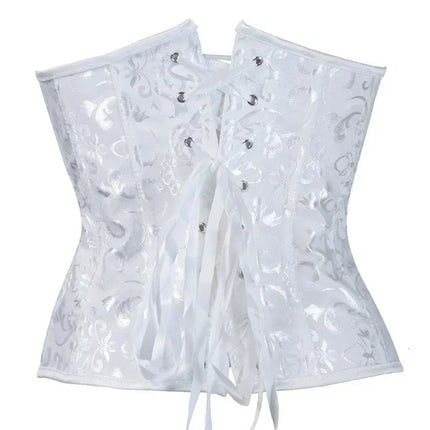 Women Corsets Bustiers Sexy Jacquard Underbust Corset Plastic Bones Korset Basques Shaper Elegant Waist Bustier Top
