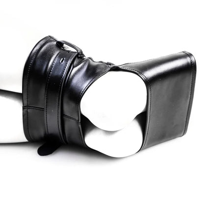 Erotic Leather Bondage Handcuffs Kits with Adjustable Dual Hand Foot Cuffs for Couple Puppy Play Flirting Sex Toys