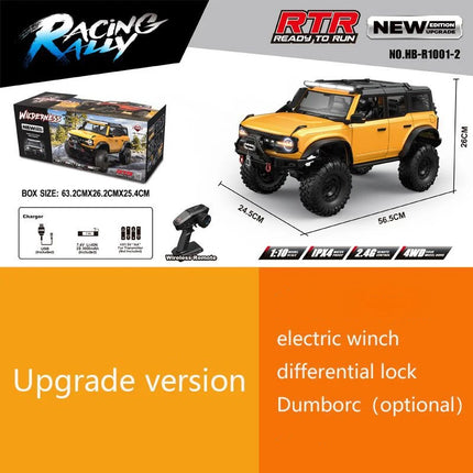 Huangbo R1001 1/10 Rc Car 2.4g Full Scale Simulation Climbing Off-Road Vehicle Model Adult Boys Remote Control Toys Xmas Gift