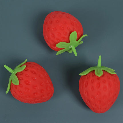 2026 Strawberry Squishies Toys Fruit Sensory Balls Simulation Strawberry Fruit Squeeze Toys for Kids Adults Autism Birthday Gift