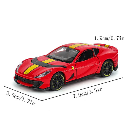 Bburago1:64 Ferrari E812 COMPETIZIONE Model Small Collection Car Alloy Model Toy Gift Scene Decoration Classic and Exquisite