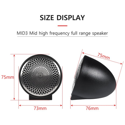 MID3 2pcs High-quality Car Audio Modified Mid-range Speaker 3 Inch HIFI Mid-range and High-range Full-range Speaker
