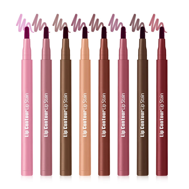 Lakerain Lip Liner Pencil Ballpoint Felt Tip Transfer-proof Lip Liner Stain Smudge-proof Waterproof Lip Liners Natural Makeup