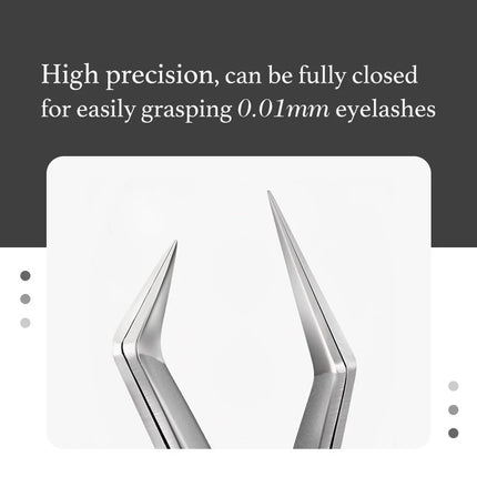 DIYDAY Eyelash Extension Tweezers Stainless Steel Eyebrow Precision Tweezers Fiber Tip Volume Isolation Lashes Extension Tweezer