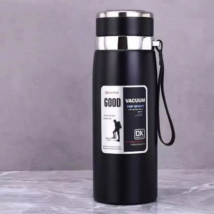 800/1000ml Sports Thermos Bottle Large Capacity Stainless Steel Portable Vacuum Flask Leak Proof with Hanging Rope