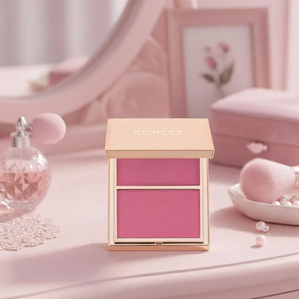 Two-tone Long-Lasting High Color Rendering Face Makeup Natural Matte Blush Cream Waterproof Facial Coverage Powder Blusher Cream