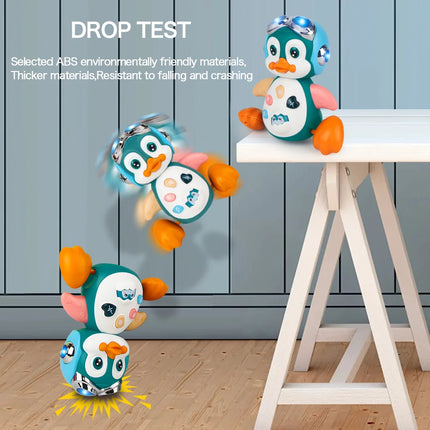 Musical Penguin Infant Moving Walking Dancing Toys with Light Baby Crawling Toys Toddler Interactive Development Tummy Time Gift