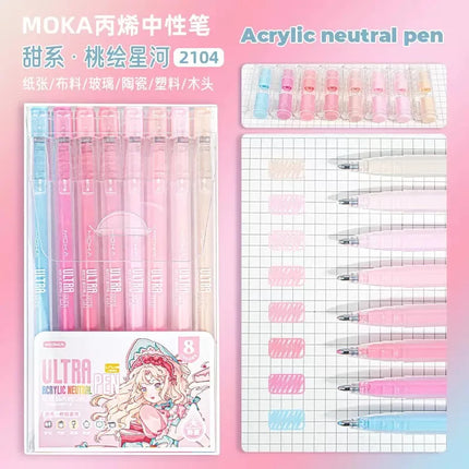 150/6 Colors Colors Large Capacity Acrylic Gel Pen 1.0mm Painting Drawing Student Writing Pen Office School Supplies Stationery