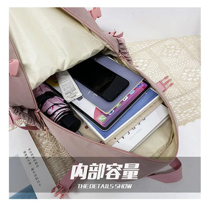 Fashion Girls Backpack New Large Capacity Korean Style Women Backpacks Cute Student School Backpack Versatile Women's Bag