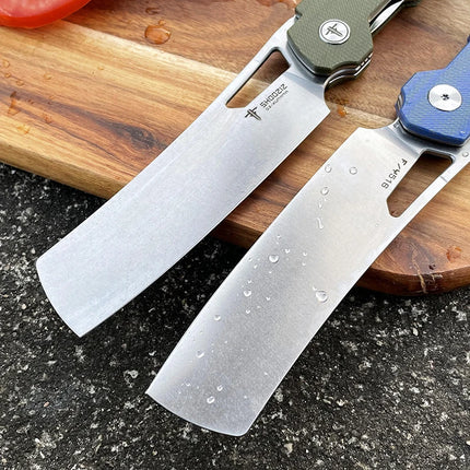 New Original SHOOZIZ XUN120 series XUN119 D2 Steel Flax Handle Folding Knife Brass Washer Outdoor Camping EDC Pocket Tool