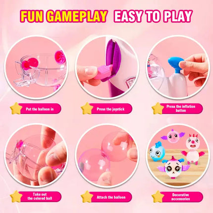 DIY Craft Kits for Kids Sticky Fun Balloon Inflator Creative Handmade Machine for Kids Anti-Stress Educational Toys Decor Gift