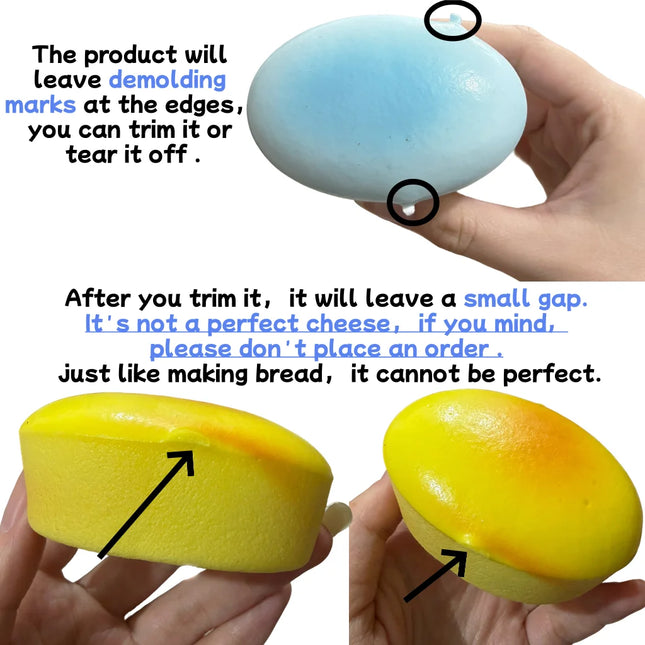 Squishy Cheesecake Fidget Toys, Slow-Rising Squeeze Toys, Soft Stress Relief Sensory Fidget Toy for Anxiety, Squishy Toy for Adults