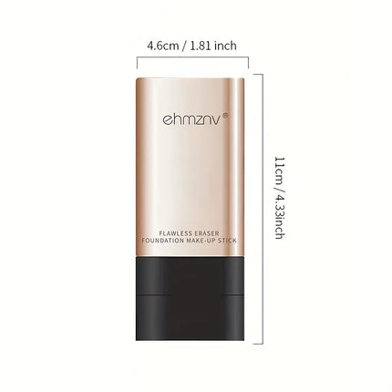 Watery Double-Headed Foundation Stick with Brush, Natural Long-Lasting Flawless Makeup For Facial Concealer Cosmetics