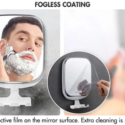TAILI Shower Fogless Makeup Mirror With Holder Suction Cup Shower Shave Round Acrylic Mirrors Bathroom Mirrors Washroom